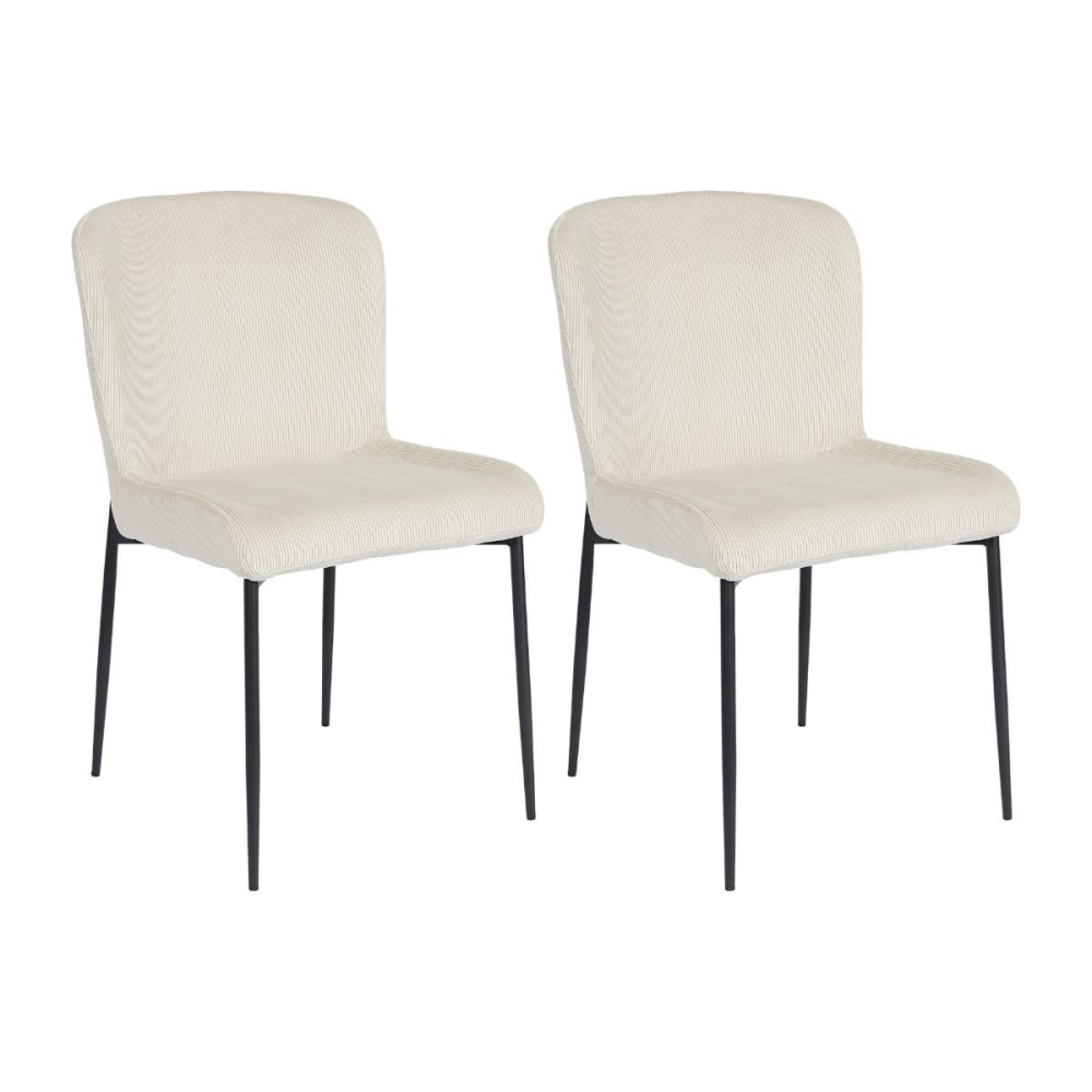 Lot de 2 chaises tissu