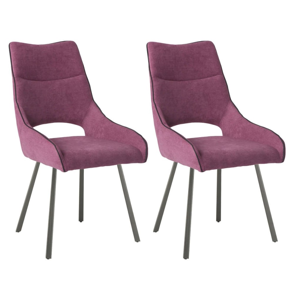 Lot de 2 chaises tissu