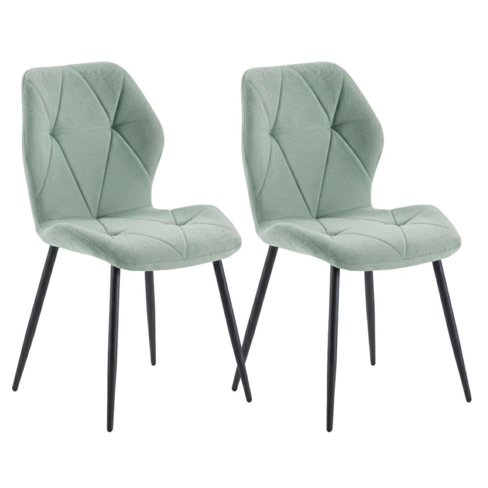 Lot de 2 chaises tissu - pieds