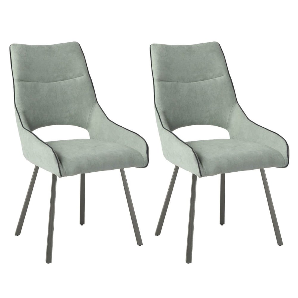 Lot de 2 chaises tissu