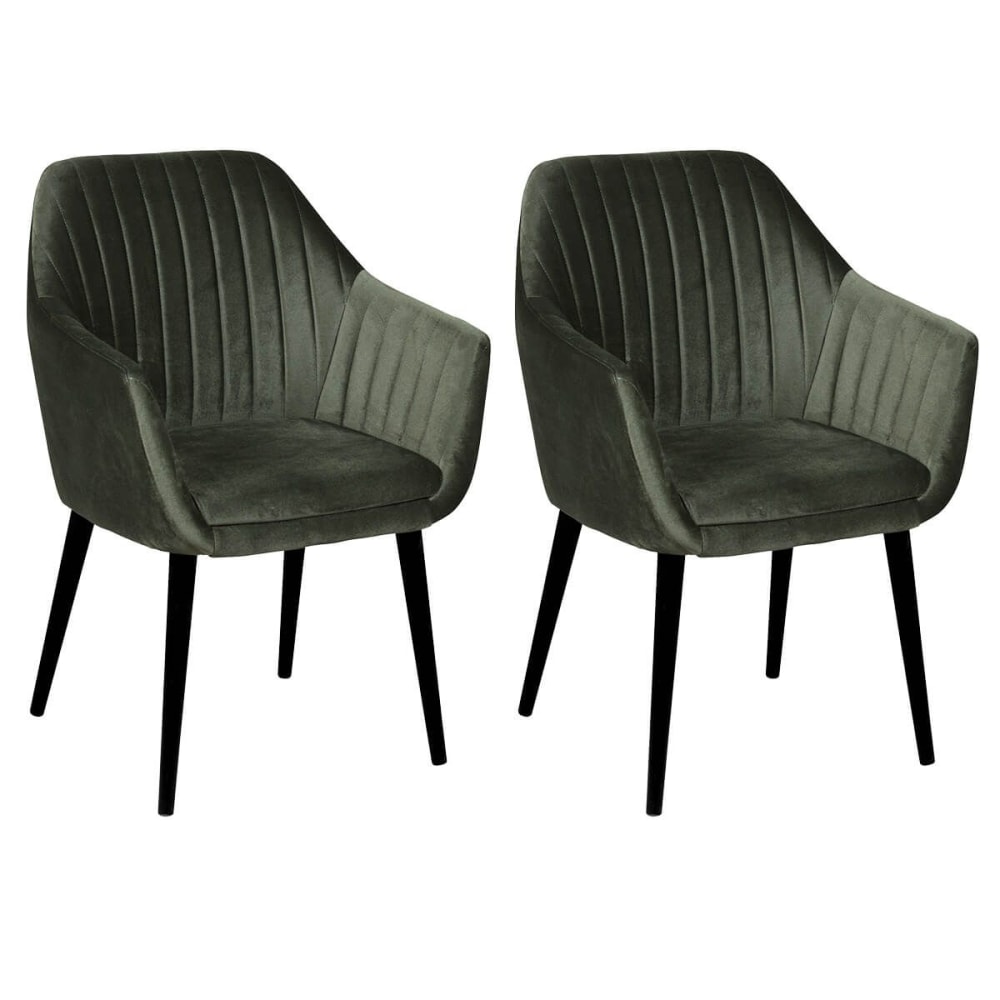 lot de 2 fauteuils tissu - velours