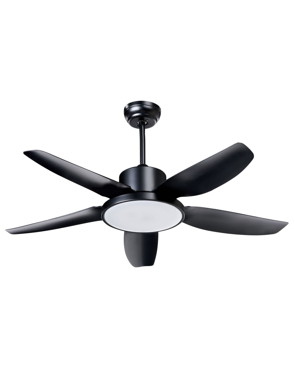 Beliani LED Deckenventilator mit Licht aus Kunststoff 48cm, schwarz style vintage - Pvc - Polyvinlychlorid