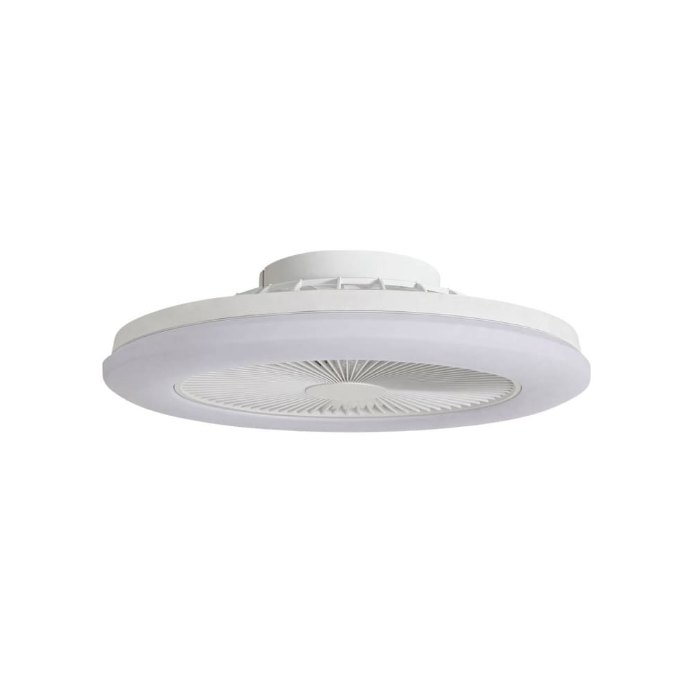 Ventilateur de plafond avec lampe en plastique blanc Ventilateur de plafond avec lampe en plastique blanc