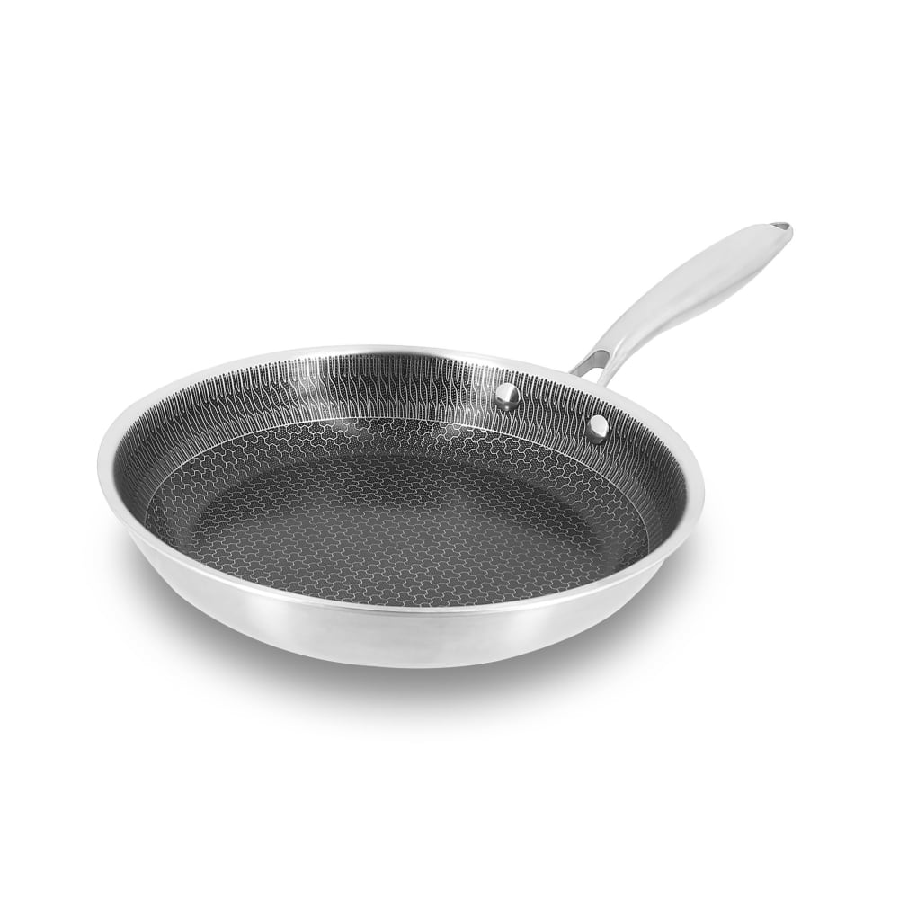 Poêle 20cm revêtu en acier inoxydable - tous feux