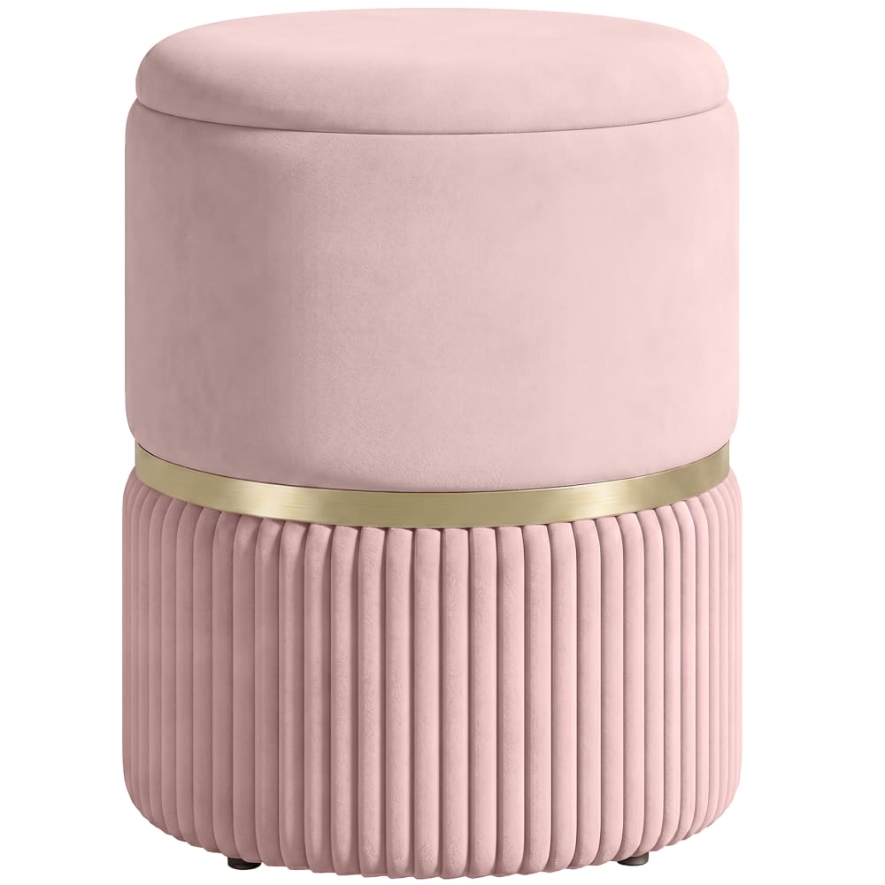 Pouf rond de rangement