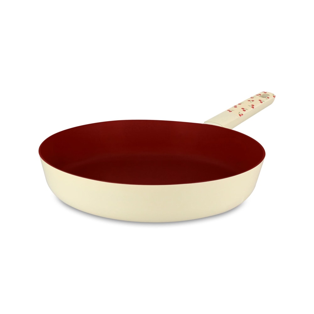 Poêle 28cm en aluminium cerise - tous feux