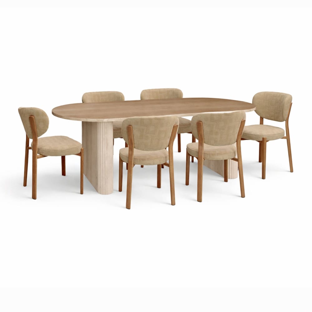 ensemble table ovale