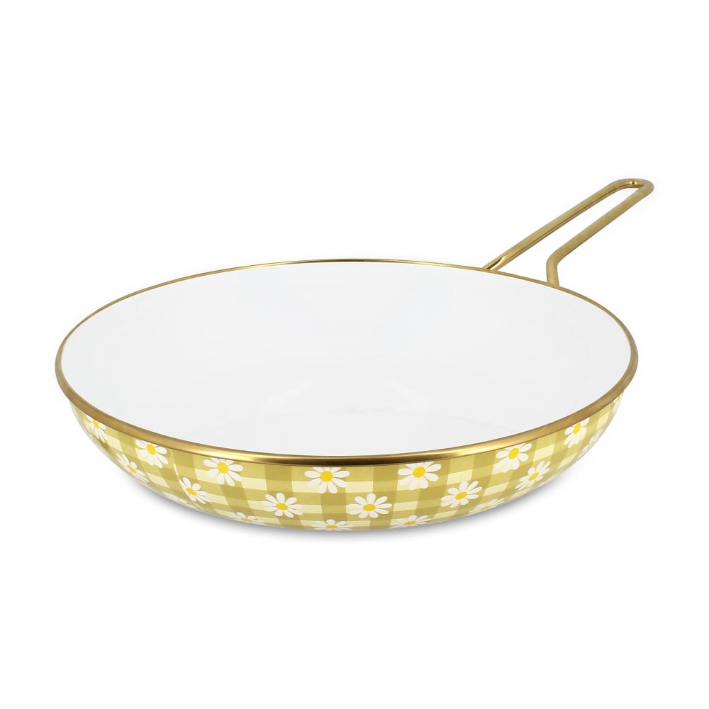 Poêle 28cm en acier émaillé avec motif margherite - tous feux