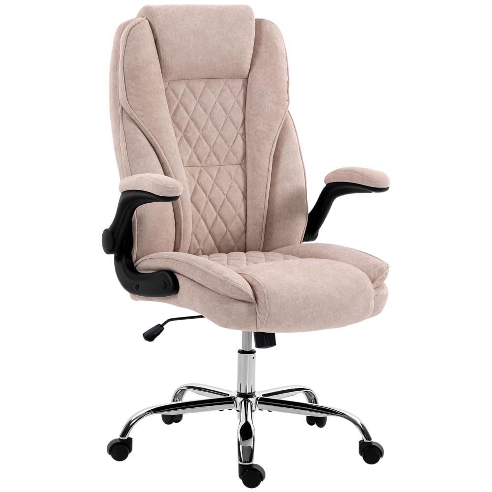 chaise de bureau accoudoirs - velours rose