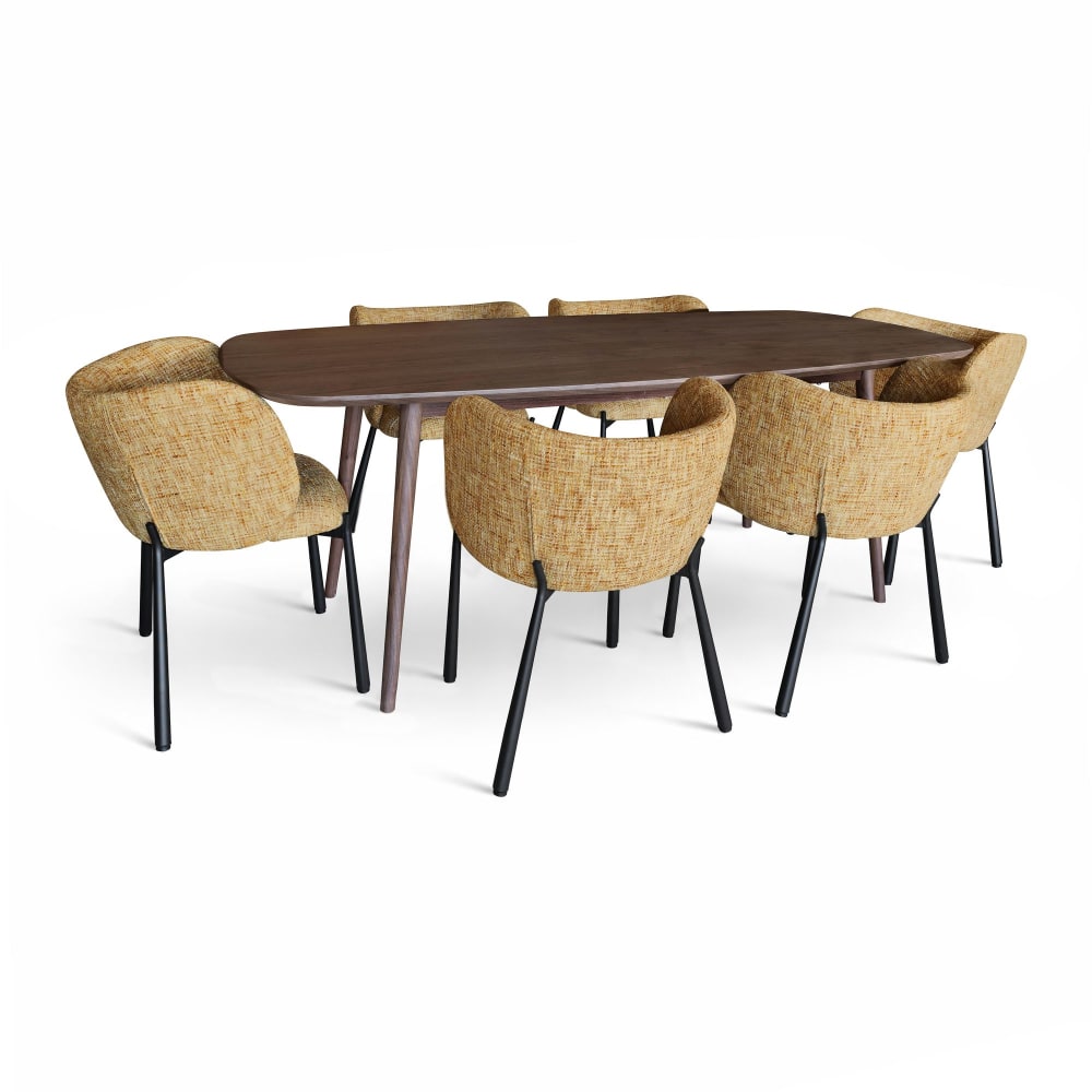 Ensemble table 200cm - fauteuils