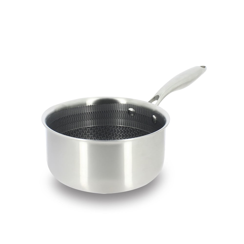 Casserole 14cm revêtu en acier inoxydable - tous feux