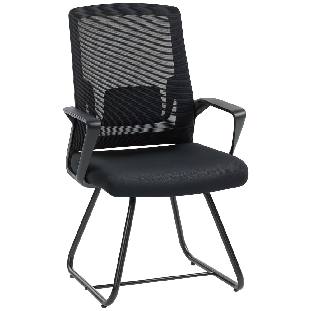 Chaise de bureau ergonomique sans roulettes dossier en maille noir
