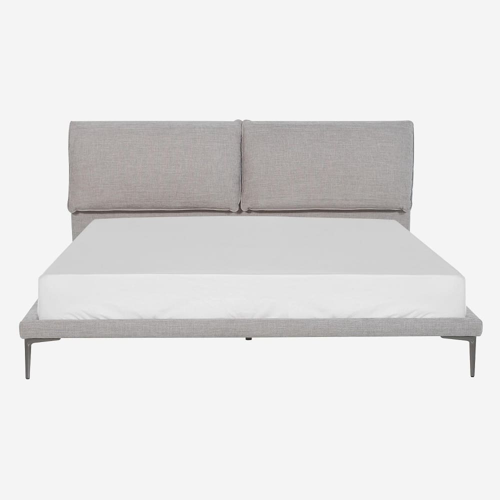 Lit 180 x 200 cm en tissu - perle