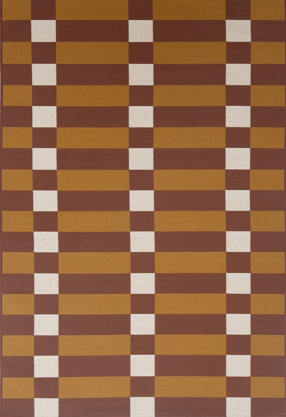 Nazar Innen-/Außenteppich mit braunem Karomuster 160x230 cm - Pp - Polypropylen