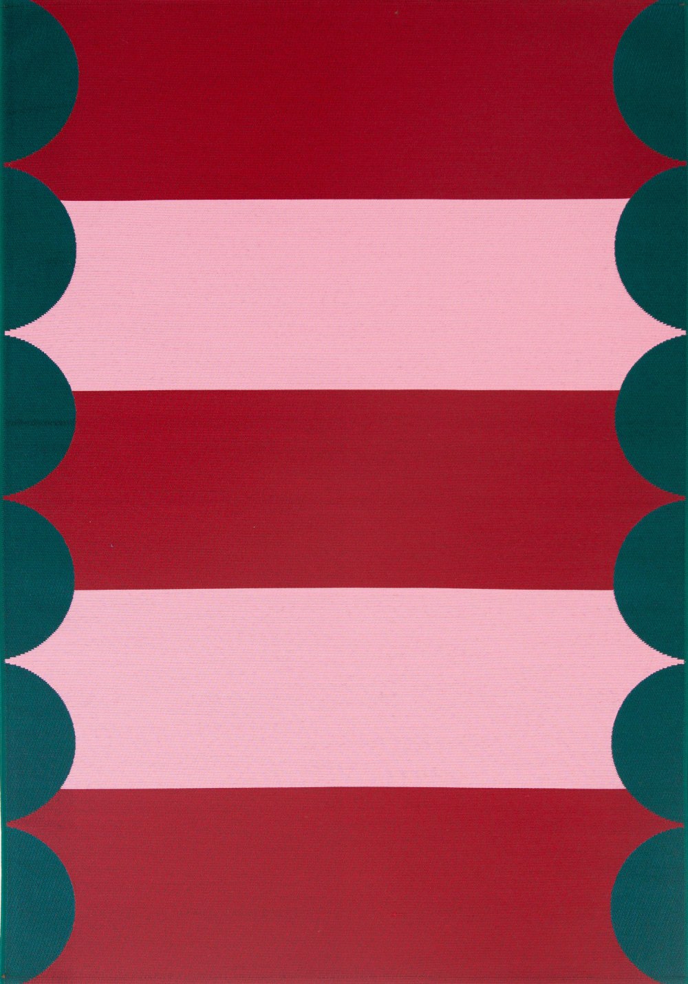 Tapis bandes rouge 200x285cm
