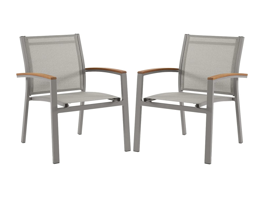 Lot de 2 fauteuils aluminium