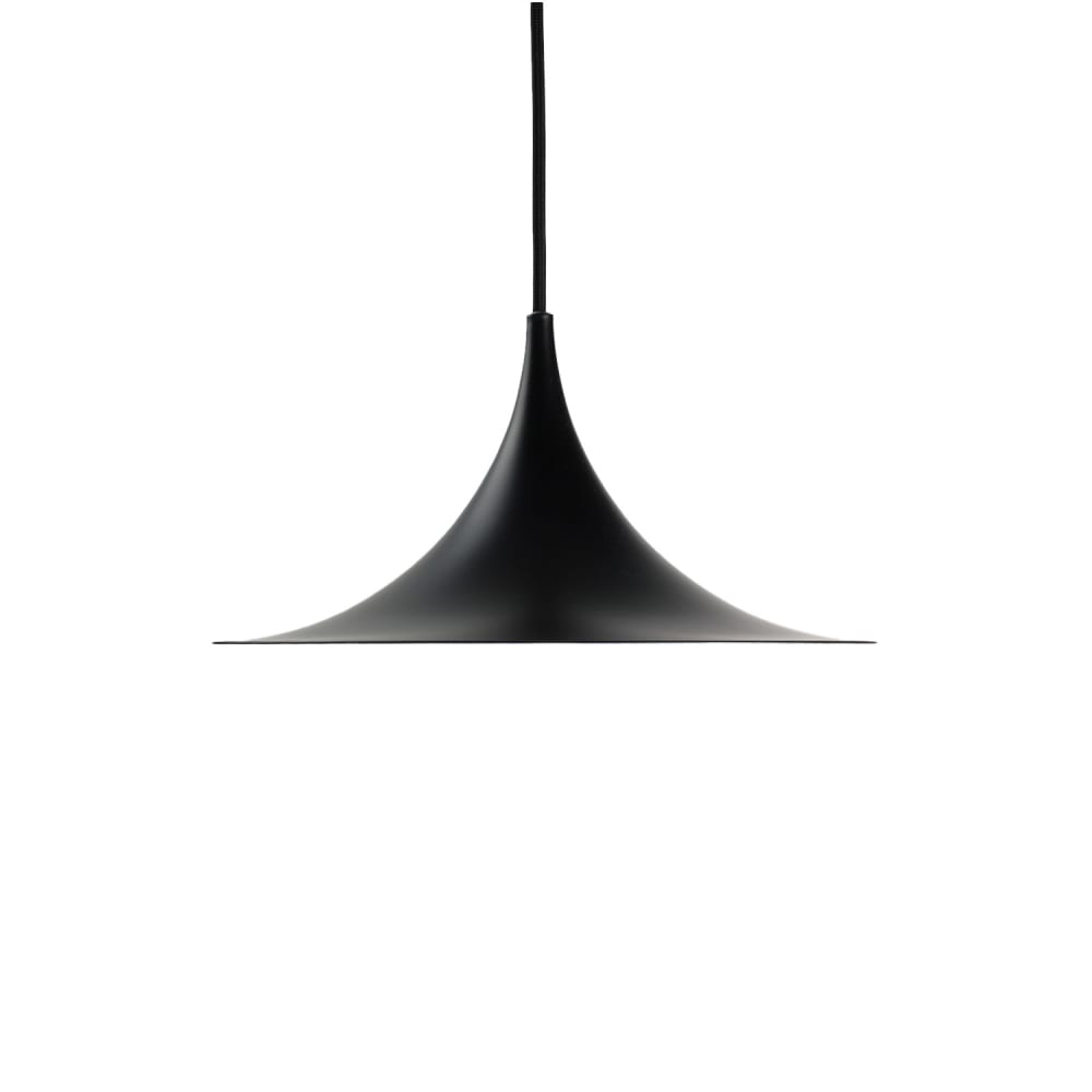 Suspension métal noir ø30 cm trompette câble 380 cm