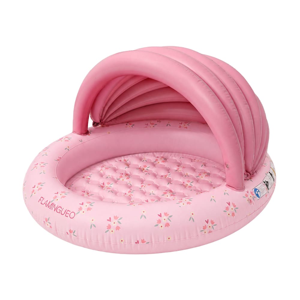 Flamingueo Kinderpool mit Sonnendach aus PVC rosa - Pvc - Polyvinlychlorid