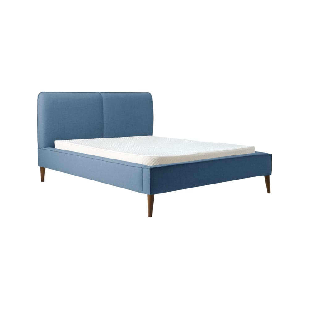 Lit en tissu bleu 140