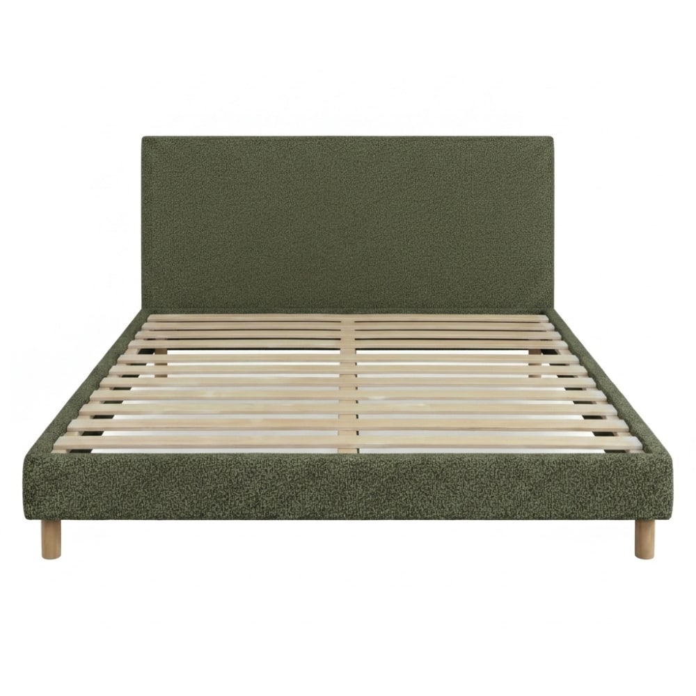 Lit en bouclette olive