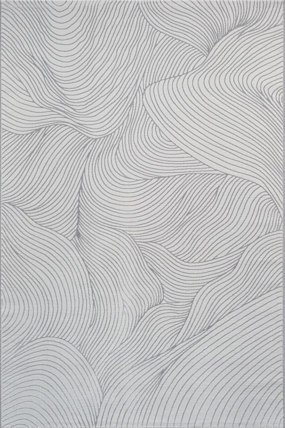Tapis salon moderne élégant, gris, 120 x 170 cm