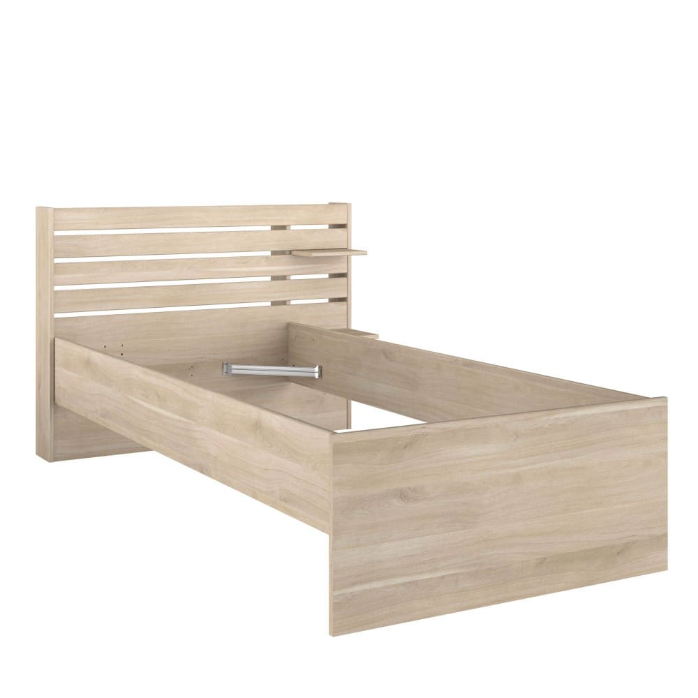 Lit effet bois clair 90 x 200 cm Lit effet bois clair 90 x 200 cm