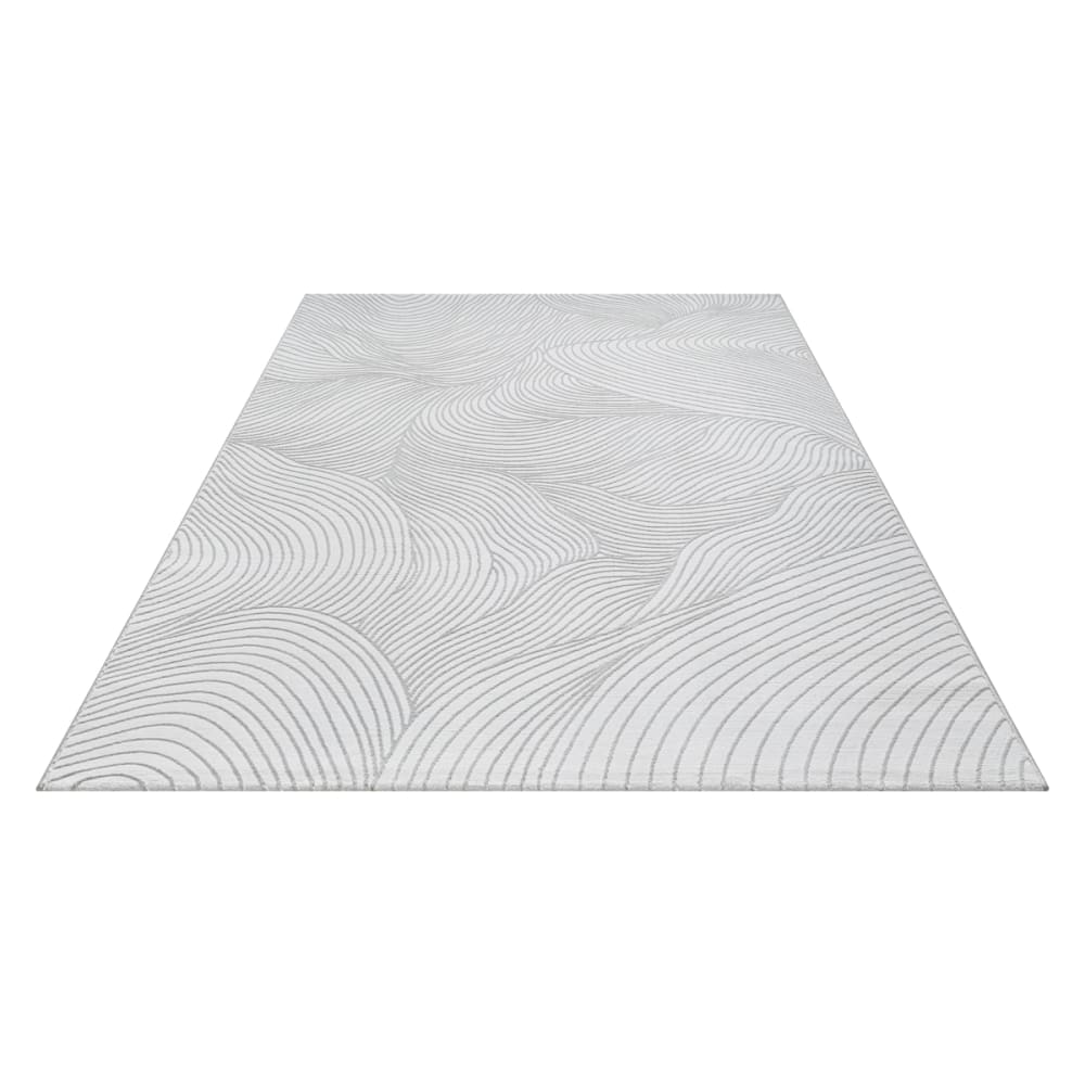 Tapis salon moderne élégant, gris, 160 x 230 cm — vue 4