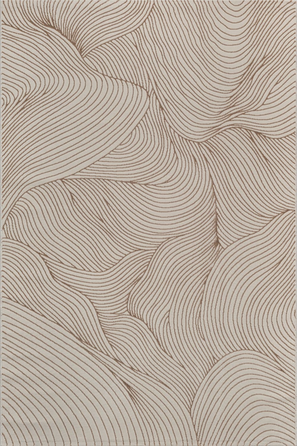 Tapis salon moderne élégant, beige, 120 x 170 cm