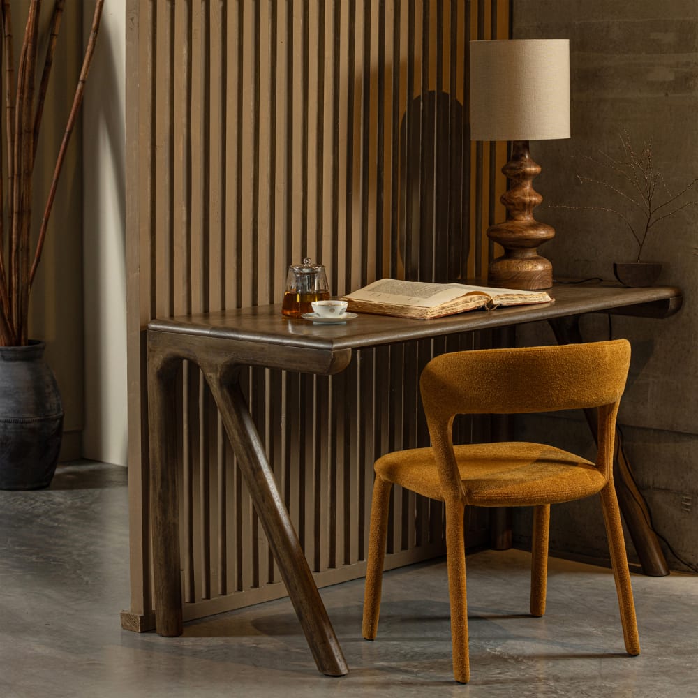 Bureau en bois de manguier noyer