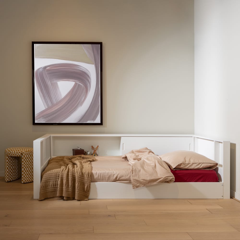 Lit banquette avec rangement blanc