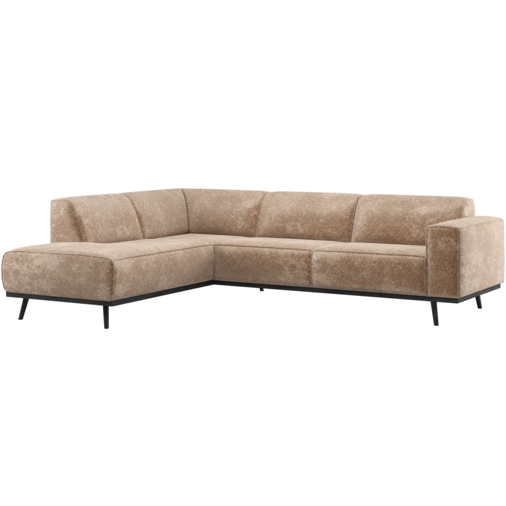 Canapé d'angle gauche en chenille taupe Canapé d'angle gauche en chenille taupe