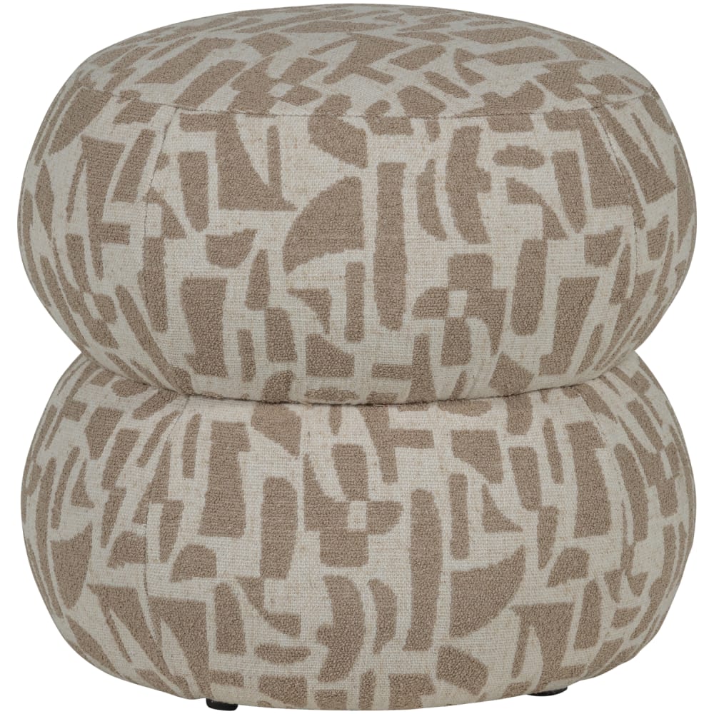 Pouf en polyester et - lin