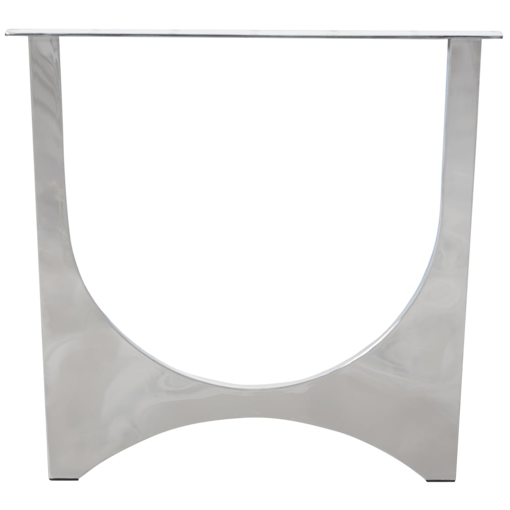 Pied de table en métal - chrome