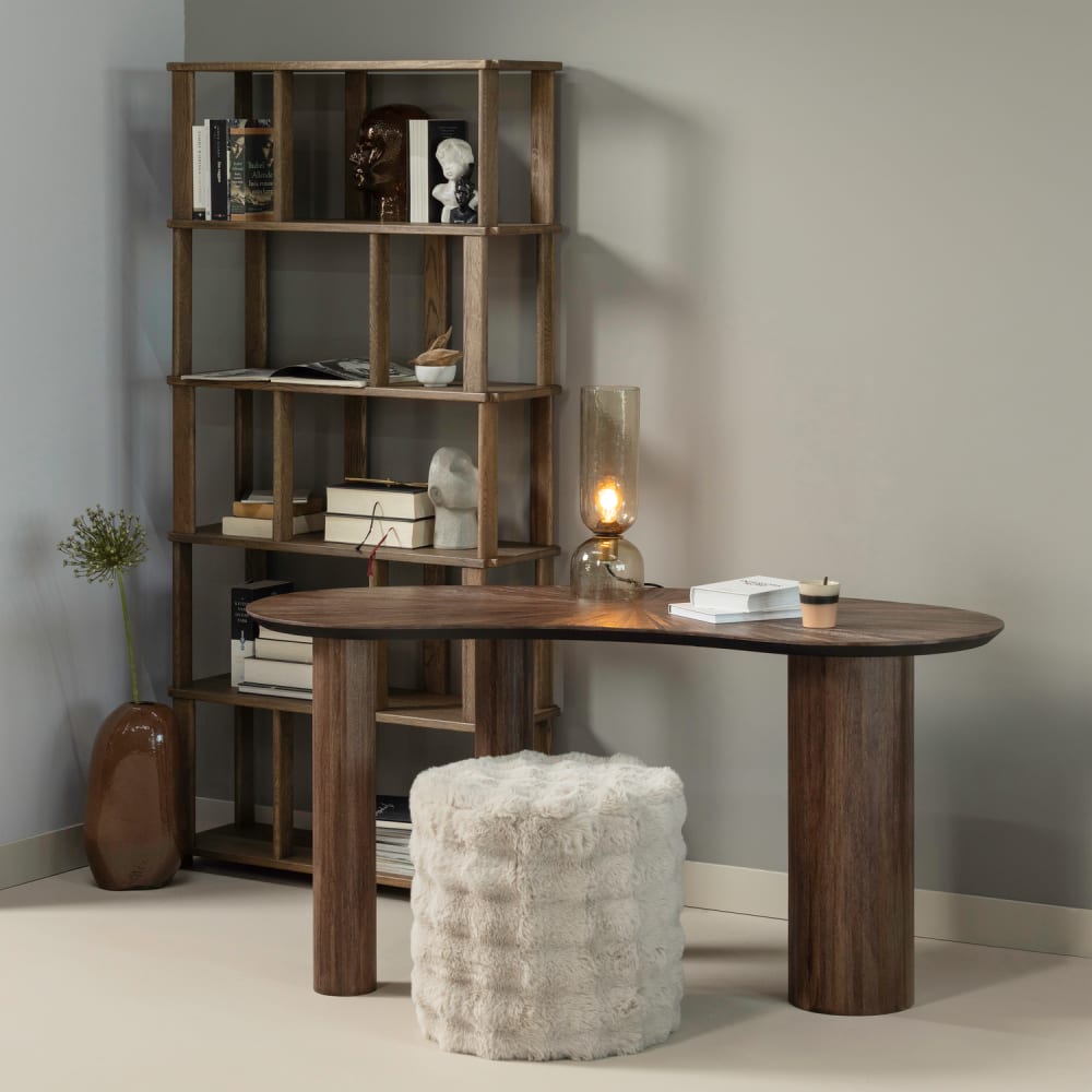 Pouf Hoch aus weicher Stoff, Altrosa - Maisons Du Monde