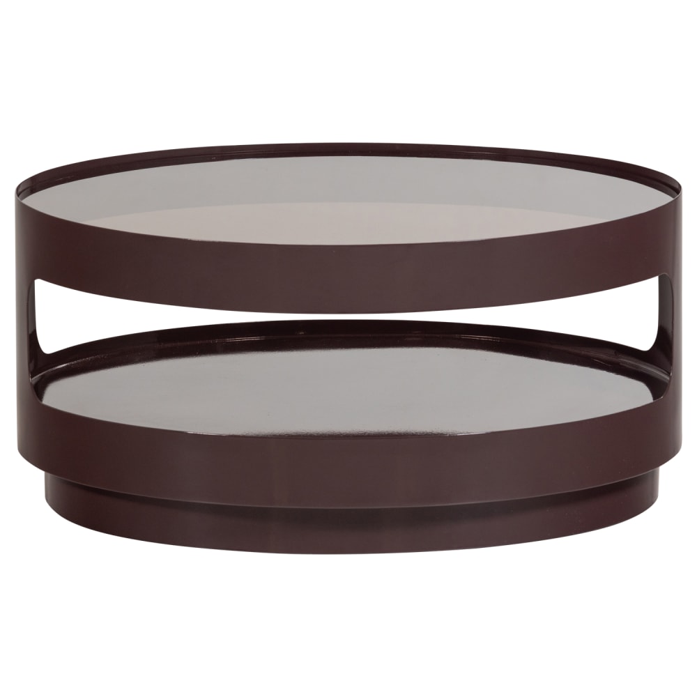Table basse en métal/verre marron Table basse en métal/verre marron