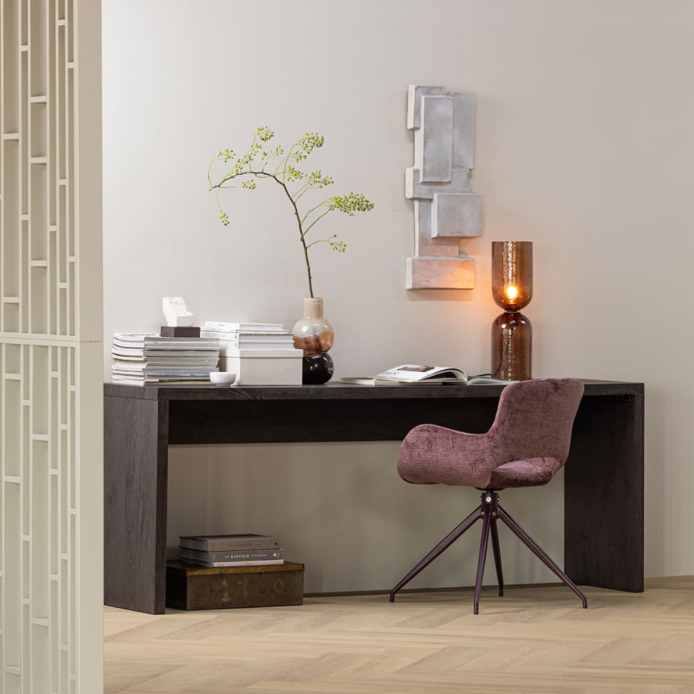 2er Set Esszimmerstühle aus Samtstoff, Lila - Maisons Du Monde