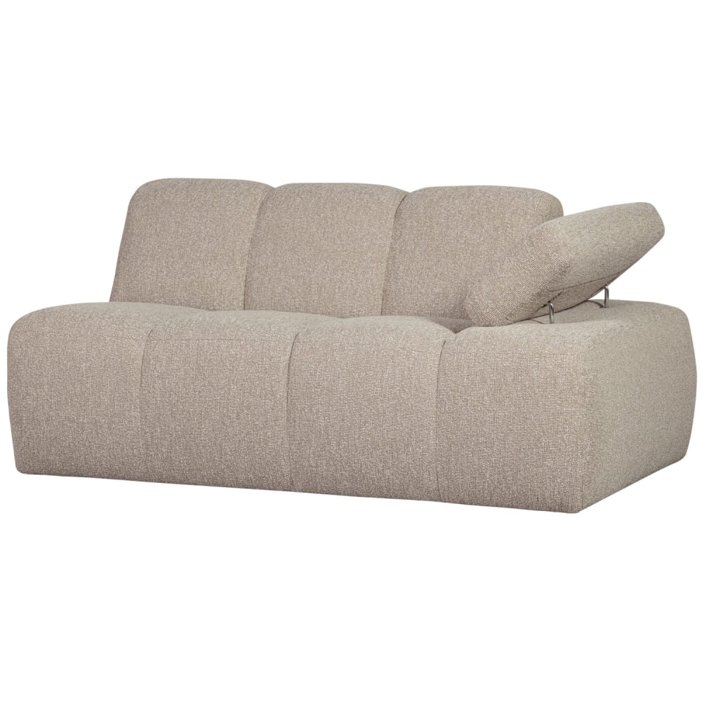 1,5-Sitzer Sofa-Element Rechts aus Boucléstoff, Beige - Maisons