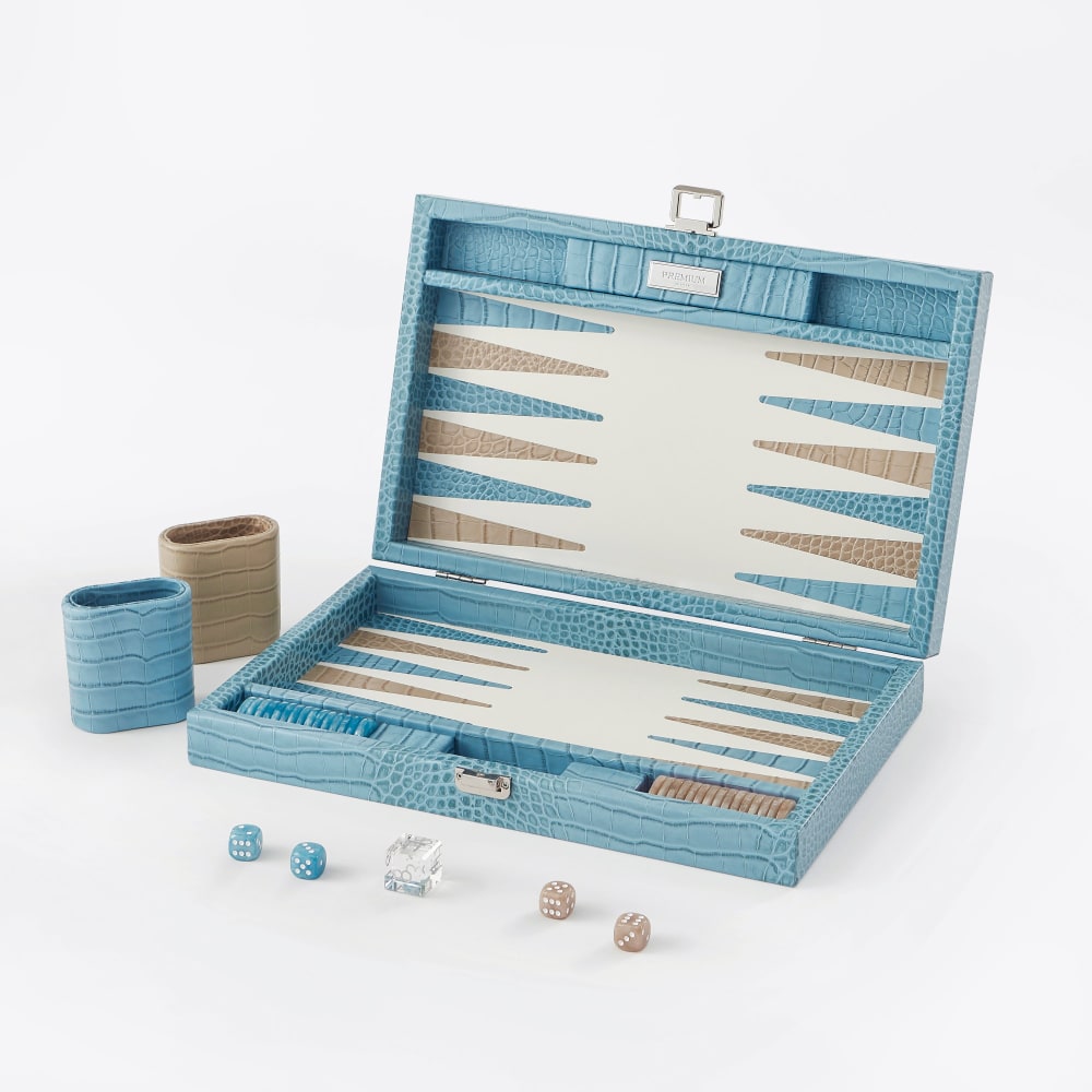 Backgammon medium en cuir