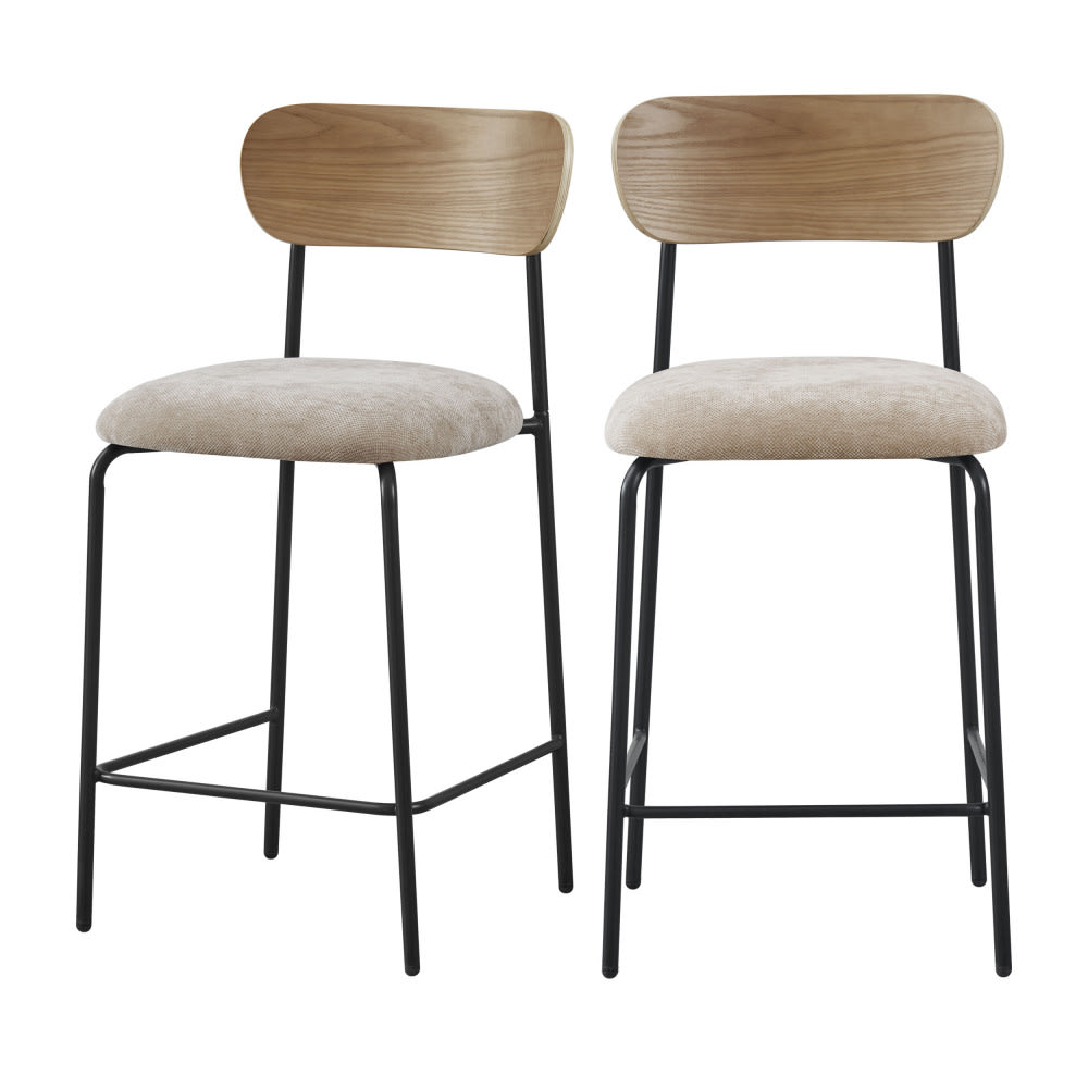 Lot 2 chaises bar - bois