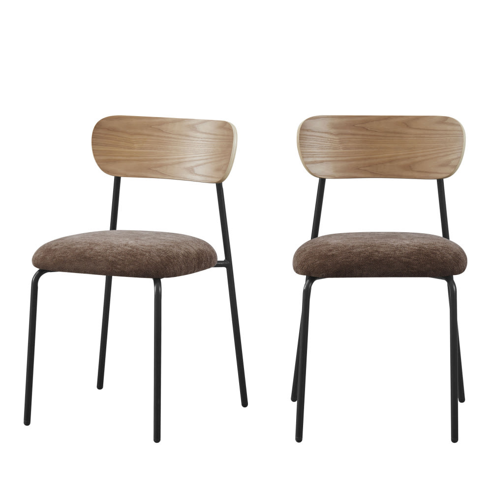 Lot de 2 chaises en bois