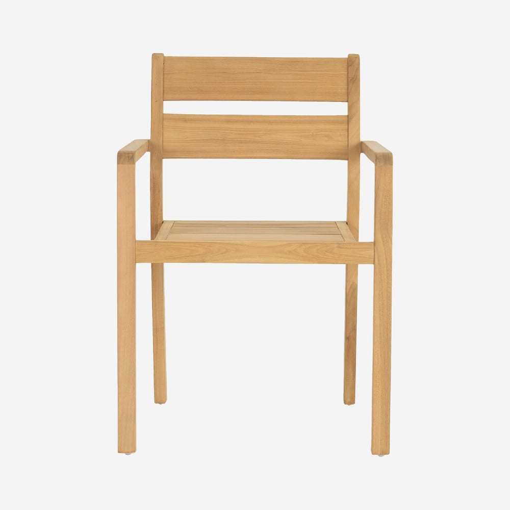 Lot 2 chaises jardin - teck