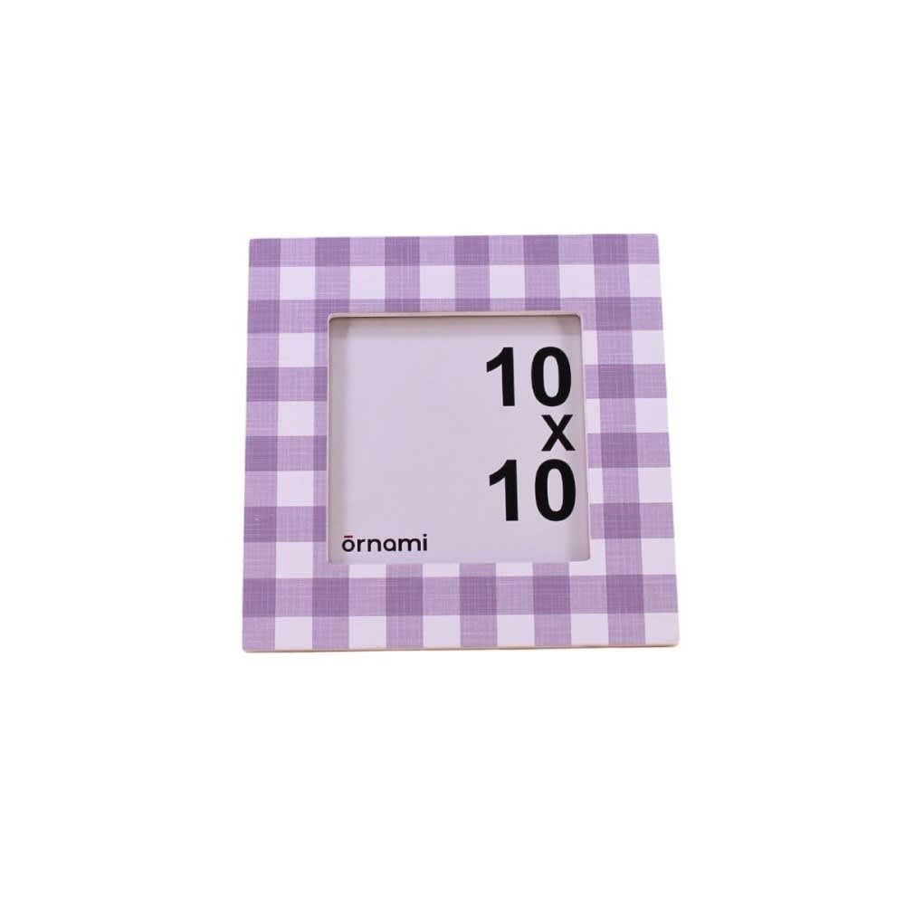 marco de fotos violeta y blanco 15x15cm