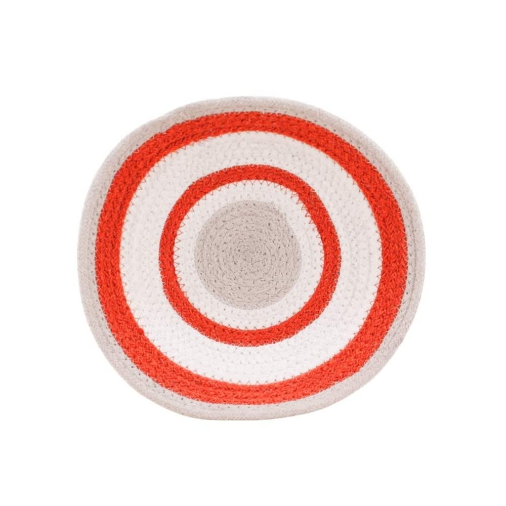Corbeille murale ronde en corde imprimée 25cm