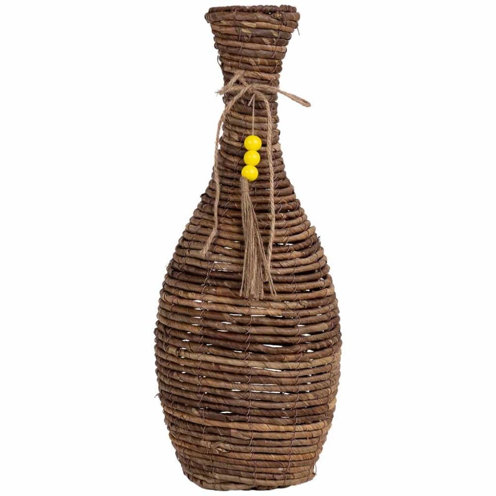Vase aus natürlichem Bananenblatt D25x57 cm braun - Maisons Du
