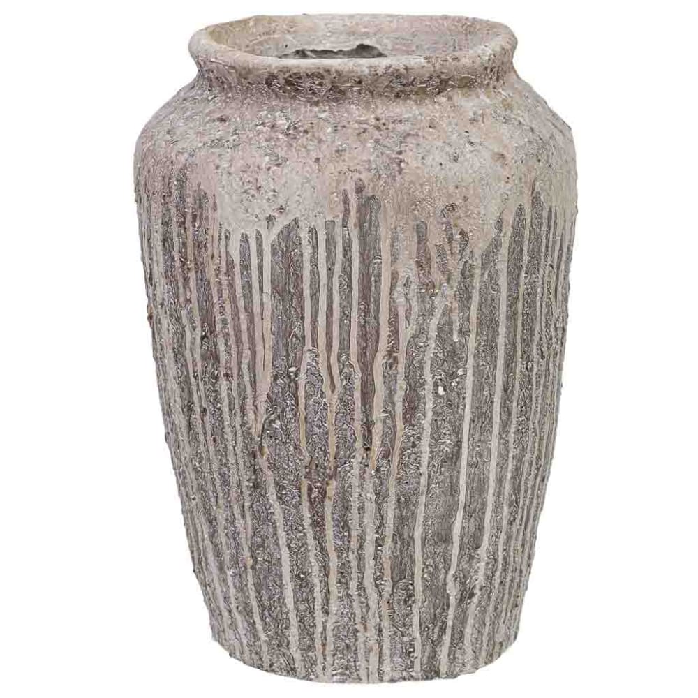 Wanderlust deco Vase in Antik-Optik aus Kunstharz 25x25x36 cm braun style landhaus - -