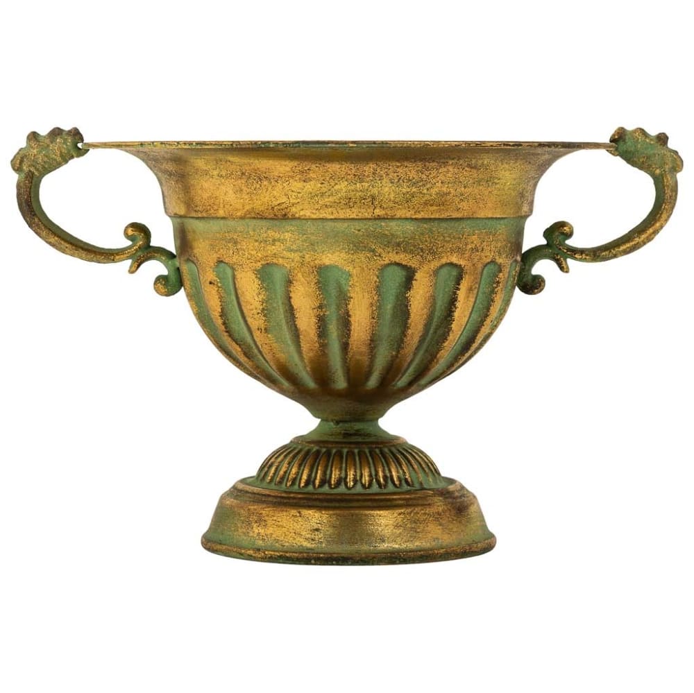 Cache-pot en métal doré 33x26x21 cm — vue 3