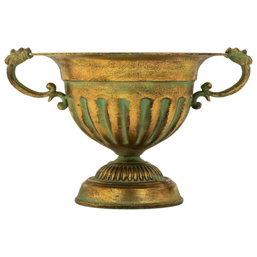 Cache-pot en métal doré 33x26x21 cm — vue 4