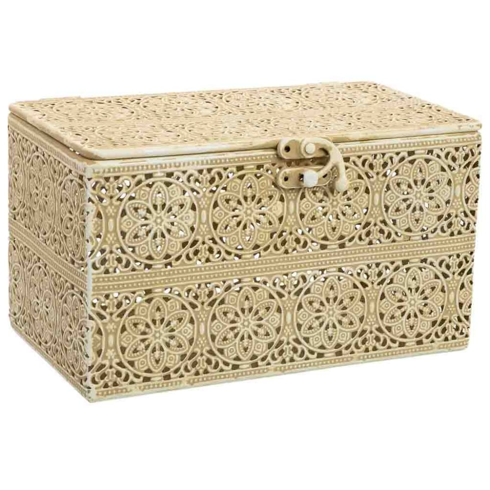 Boîte en métal marron 21x13x12 cm Boîte en métal marron 21x13x12 cm