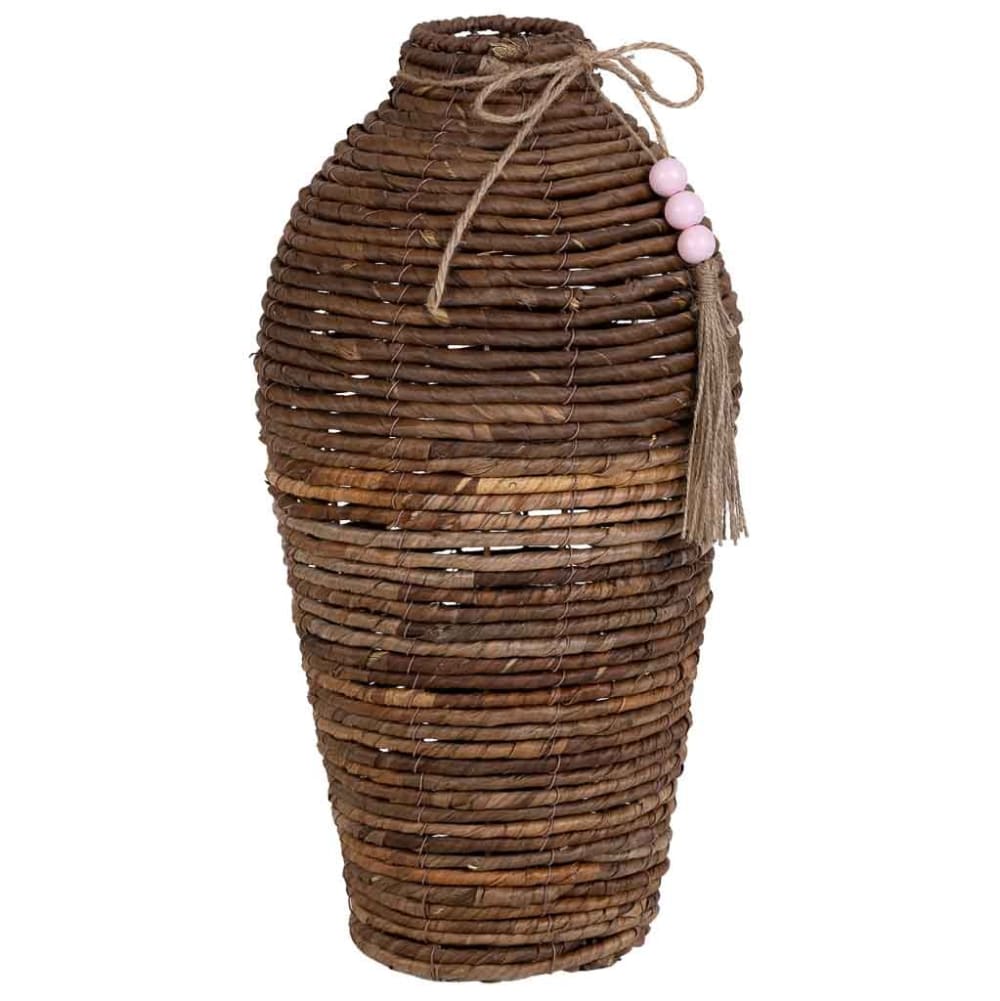 Vase de feuille de bananier naturel marron, d25x48 cm