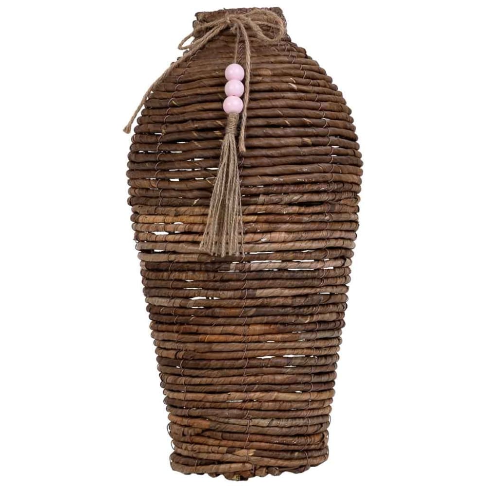 Vase aus natürlichem Bananenblatt D25x48 cm braun - Maisons Du